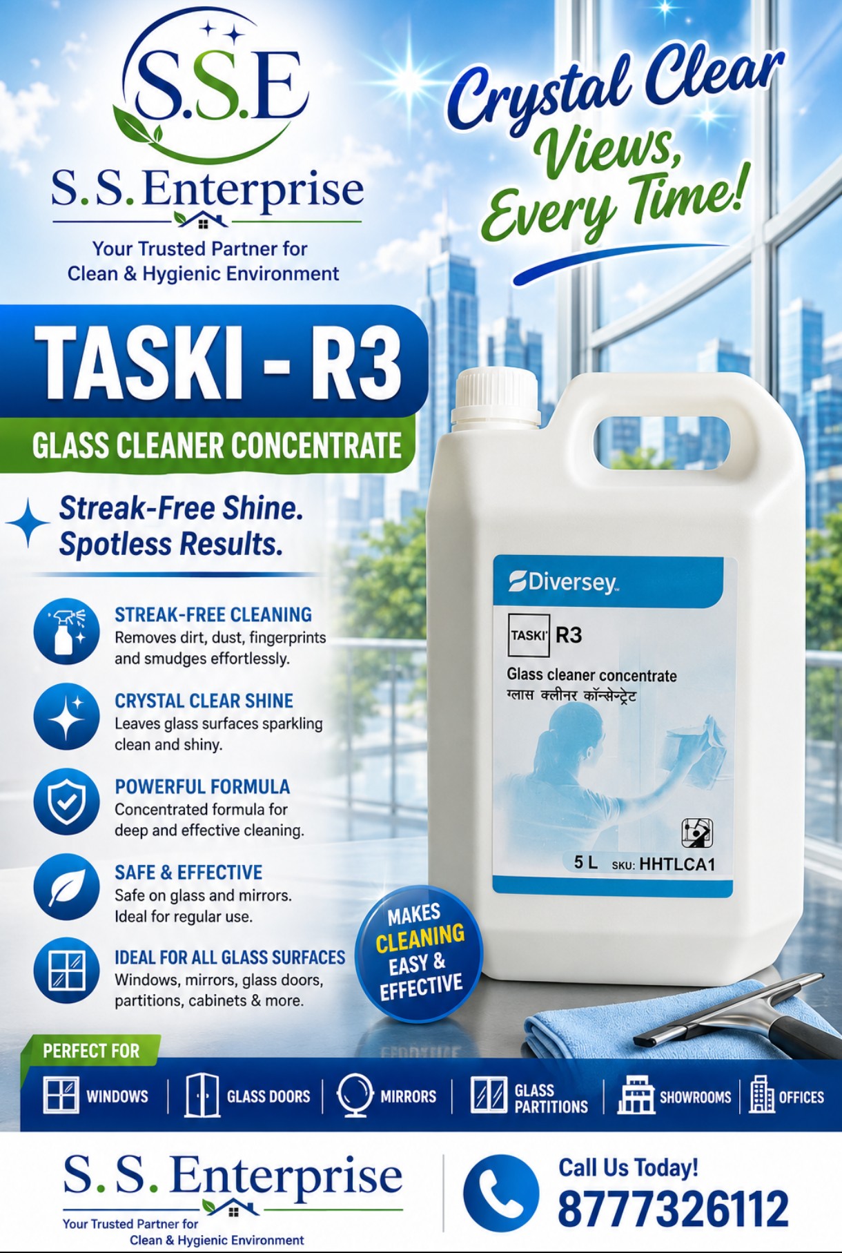 TASKI - R3 Glass Cleaner Concentrate