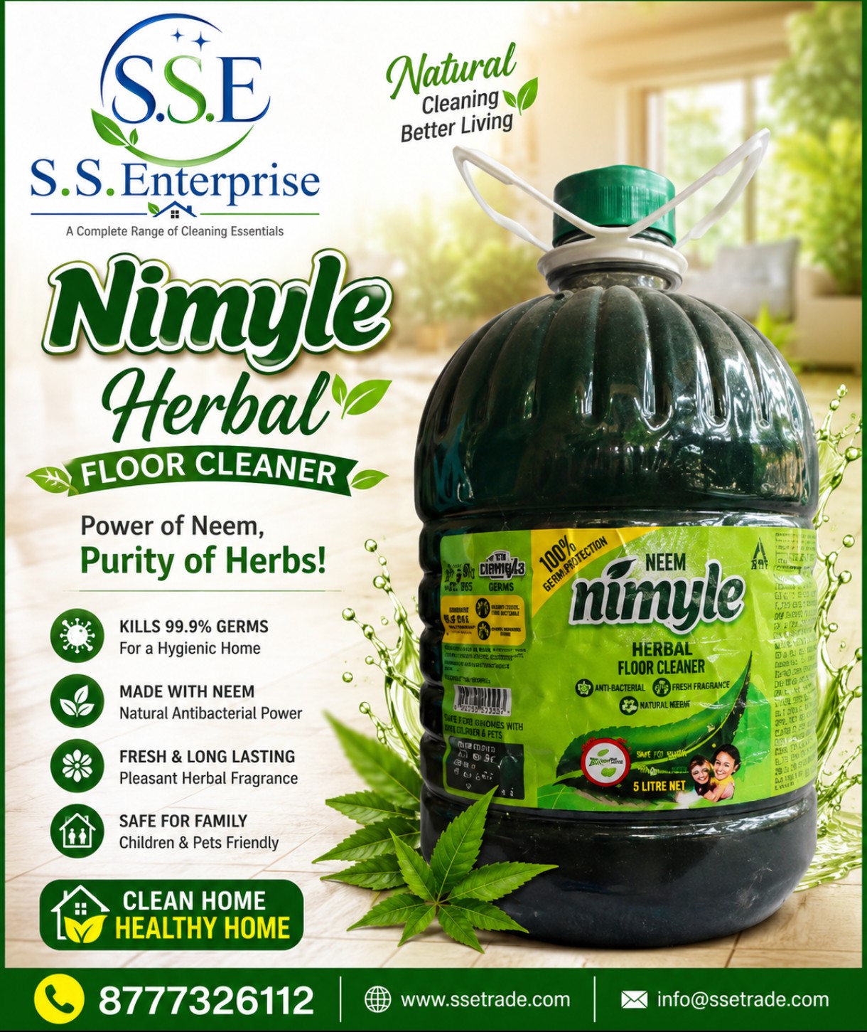 Nimyle Herbal Floor Cleaner (Power of Neem)