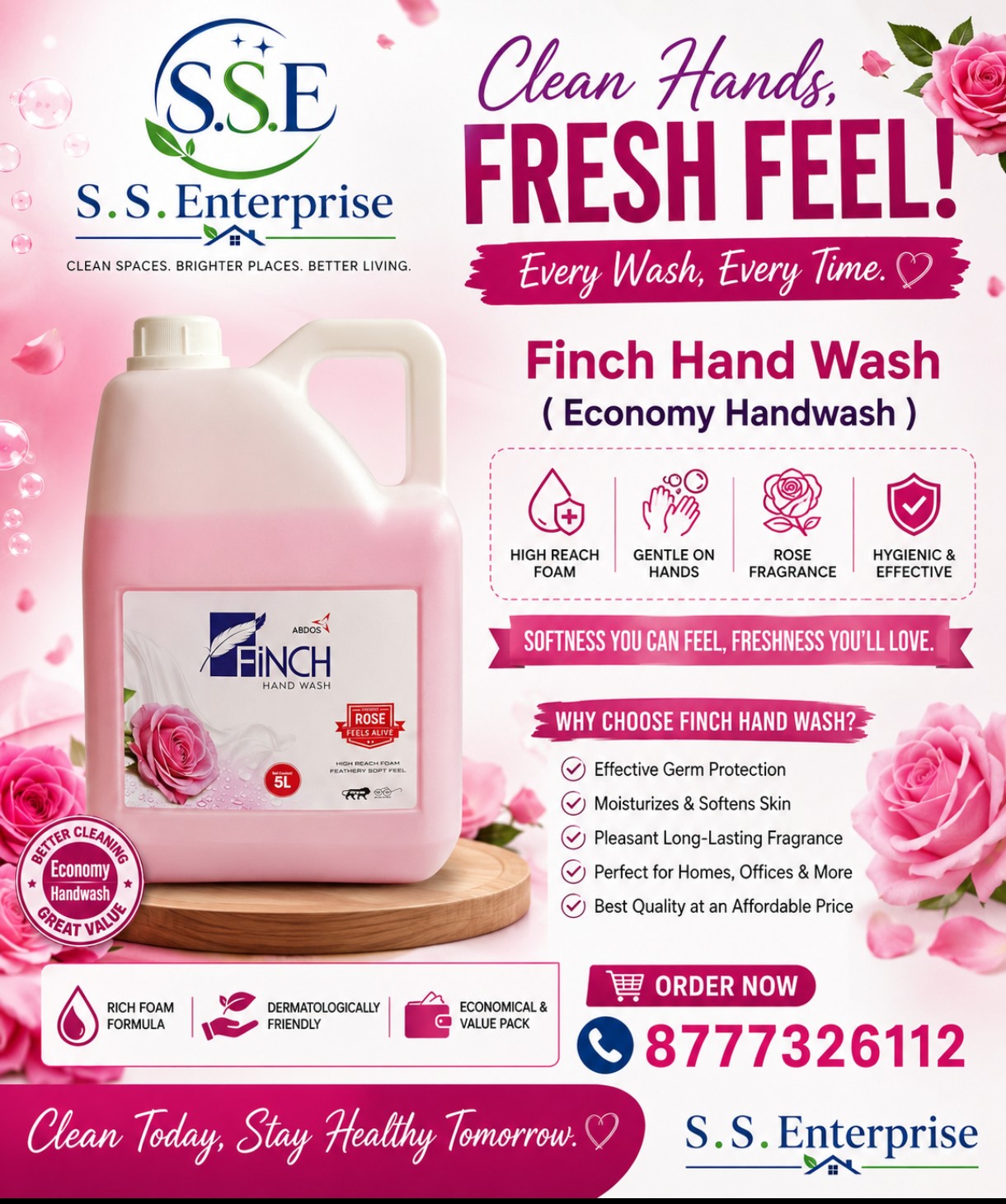 ABDOS - Finch Economy Handwash ( Rose Fragrance )