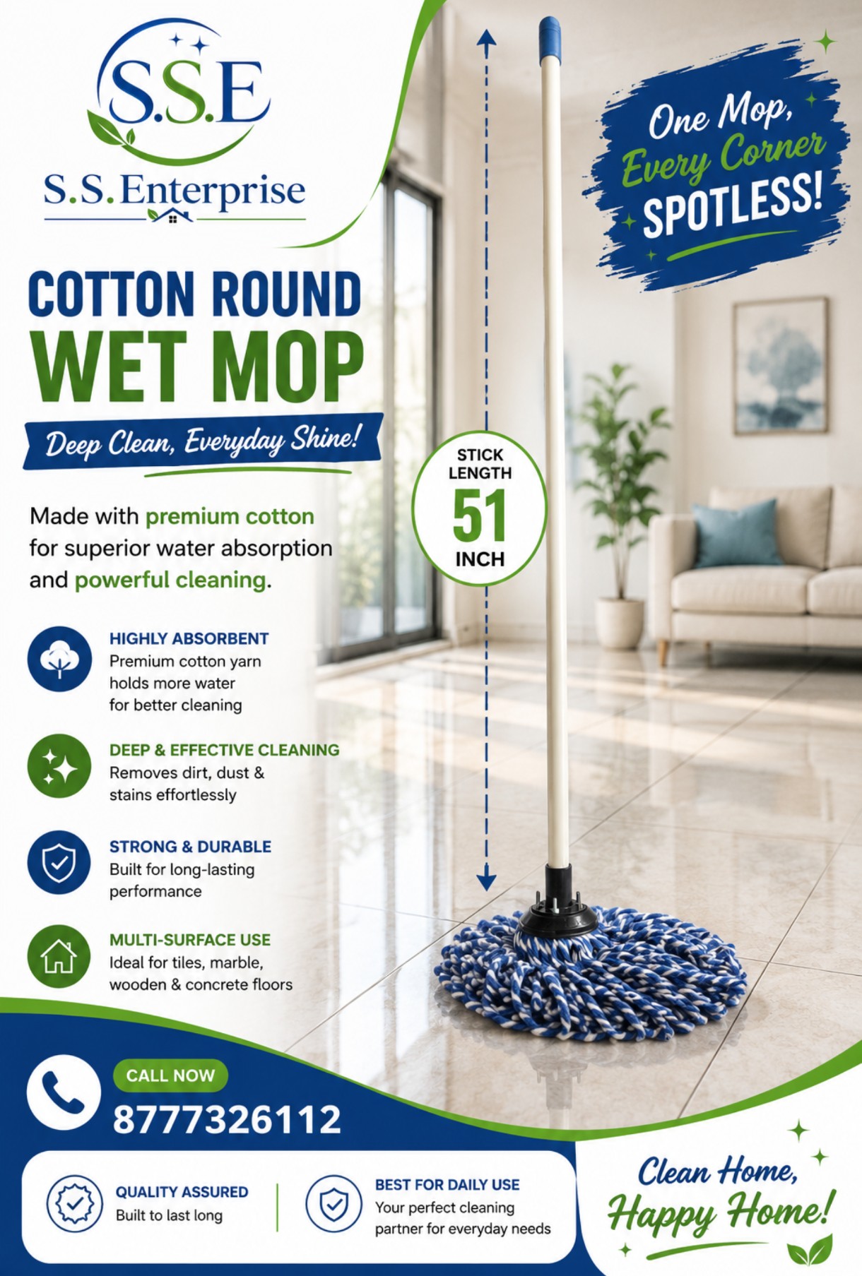 Round Wet Mop
