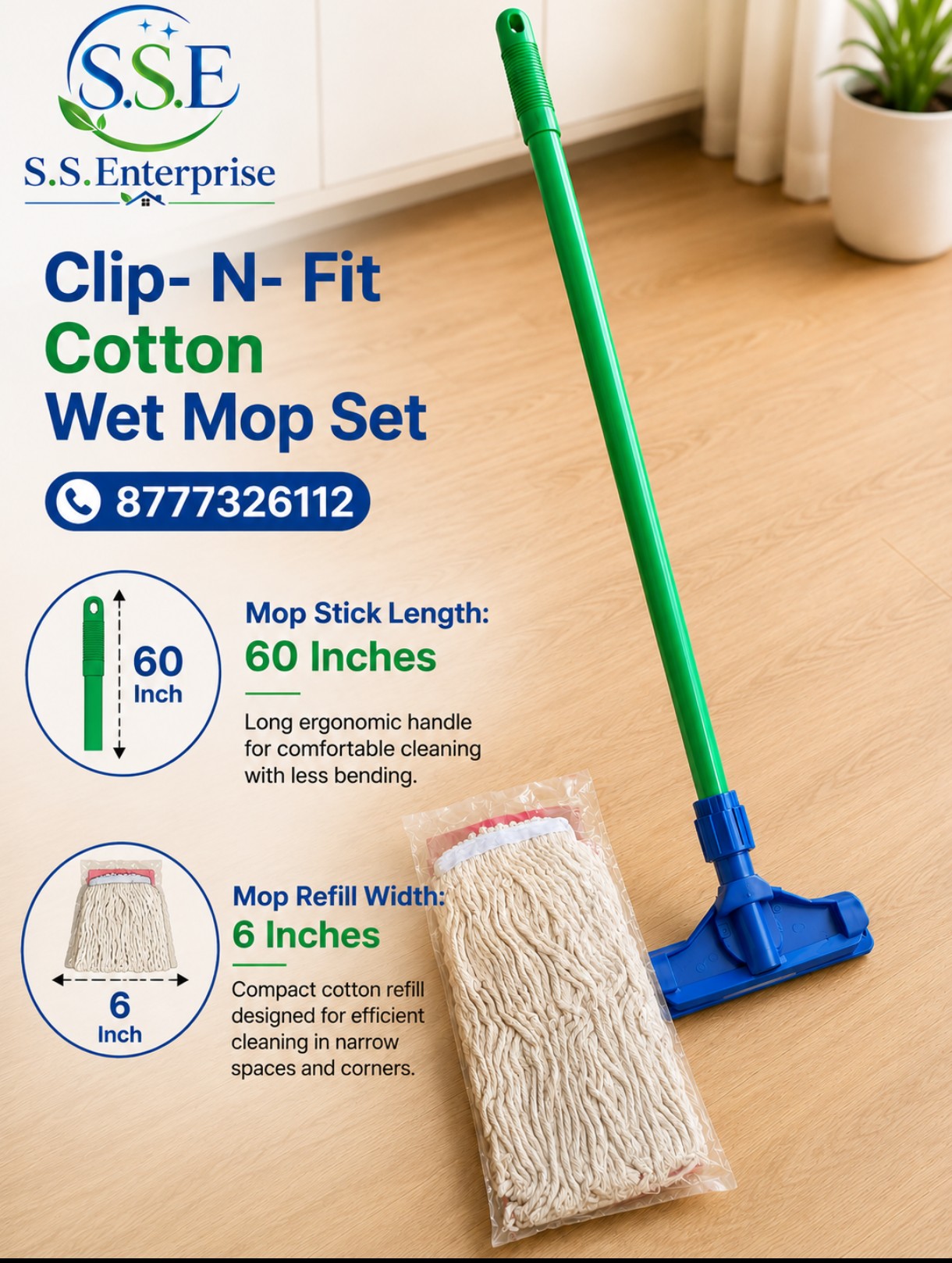 Clip-N-Fit  Wet Mop