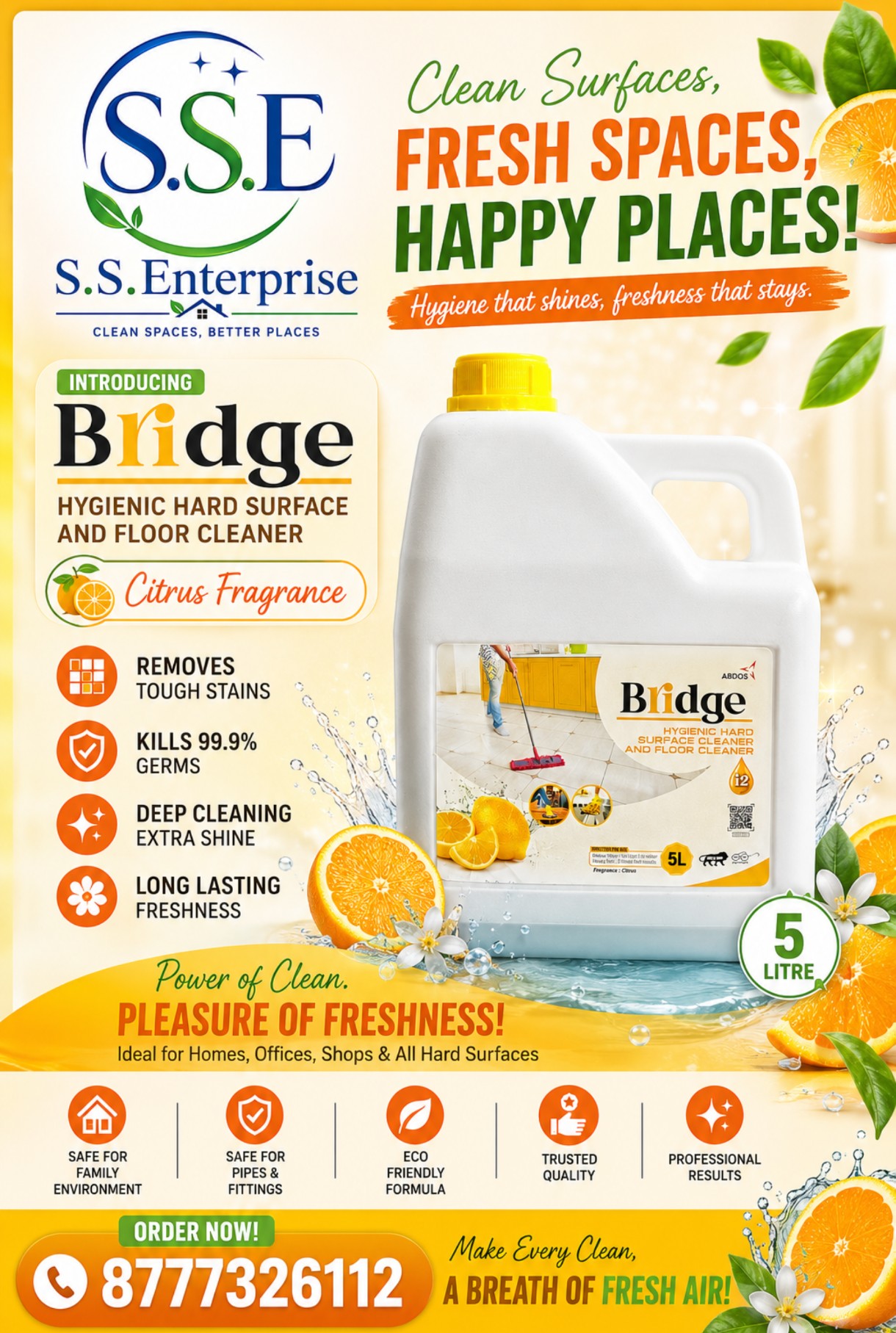 ABDOS - i2 Concentrate Floor Cleaner ( Citrus Fragnance )