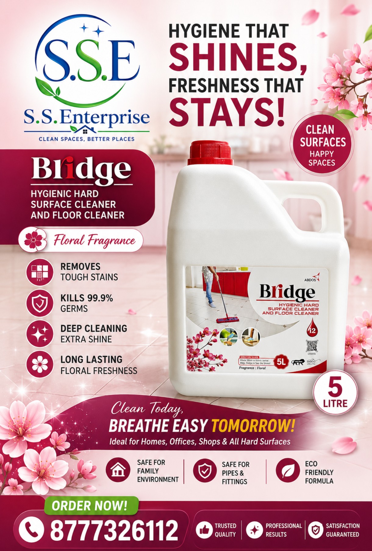 ABDOS - i2 Concentrate Floor Cleaner ( Floral Fragrance )